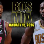 Boston Celtics vs Miami Heat Full Game Highlights - January 15, 2026 | NBA Season