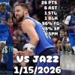 Klay Passes Dame for 4th All-Time in 3s Made | Dallas Mavericks Team Highlights vs Jazz (1/15/2026)