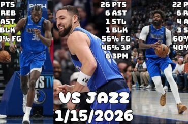 Klay Passes Dame for 4th All-Time in 3s Made | Dallas Mavericks Team Highlights vs Jazz (1/15/2026)