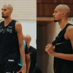 Victor Wembanyama and Keldon Johnson go bald after the loss vs OKC