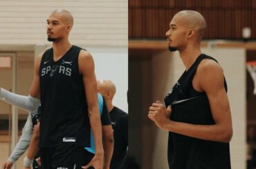Victor Wembanyama and Keldon Johnson go bald after the loss vs OKC