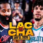 Charlotte Hornets vs Los Angeles Clippers Full Game Highlights | Jan 12, 2026 | FreeDawkins