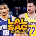 Los Angeles Lakers vs Sacramento Kings Full Game Highlights | Jan 12, 2026 | FreeDawkins