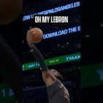 OH MY. LeBron with the Tomahawk SLAM #Lakers