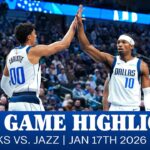 Mavericks Highlights vs. Utah Jazz | January 17, 2026