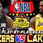 LAKERS VS PORTLAND TRAIL BLAZERS | Nba Live Score & Commentary by VDKINGS January 18, 2026