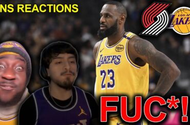 Lakers fans reaction to the Trail Blazers BLOWOUT win vs the Lakers 😱