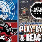 🔴LIVE - Philadelphia 76ers vs Toronto Raptors - Play-By-Play & Reactions (1/12/26)