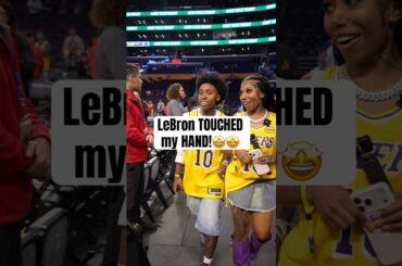 LeBron TOUCHED my HAND!!🤩 @RKEMPIREE @lakers #nba #luka #basketball #lebron #lakers