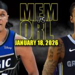 Memphis Grizzlies vs Orlando Magic - January 18, 2026 | NBA Season