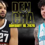 Denver Nuggets vs Charlotte Hornets Full Game Highlights - January 18, 2026 | NBA Season