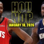 Houston Rockets vs New Orleans Pelicans Full Game Highlights - January 18, 2026 | NBA Season