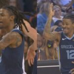 Ja Morant bazooka celly after deep 3 then dances after putting the moves on Jonathan Isaac 😂
