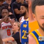 Draymond exchanges words with KAT then trolls him and Steph Curry was loving it 😂