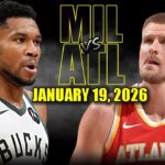 Milwaukee Bucks vs Atlanta Hawks Full Game Highlights – January 19, 2026 | NBA Season