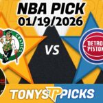 Boston Celtics vs Detroit Pistons Pick 1/19/26 NBA Pick Prediction