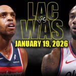 Los Angeles Clippers vs Washington Wizards Full Game Highlights – January 19, 2026 | NBA Season