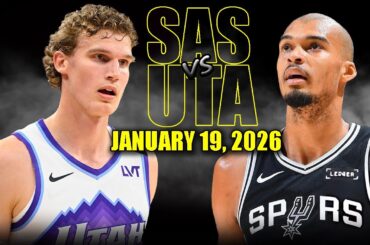 San Antonio Spurs vs Utah Jazz Full Game Highlights – January 19, 2026 | NBA Season
