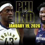 Philadelphia 76ers vs Indiana Pacers Full Game Highlights – January 19, 2026 | NBA Season