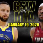 Golden State Warriors vs Miami Heat Full Game Highlights – January 19, 2026 | NBA Season