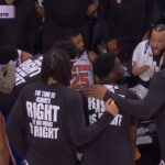 Jalen Brunson trying to rally Knicks while getting blown out vs Mavs 😬