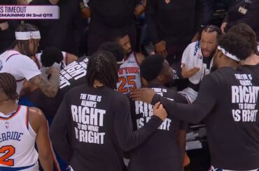 Jalen Brunson trying to rally Knicks while getting blown out vs Mavs 😬