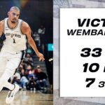 Victor Wembanyama Drops 33 Points and Seven Threes in Win vs. Jazz!