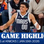 Mavericks Highlights at New York Knicks | January 19, 2026
