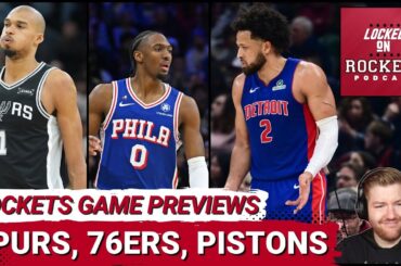 Houston Rockets Game PREVIEWS: Spurs, 76ers, Pistons | Alperen Sengun Vs Victor Wembanyama