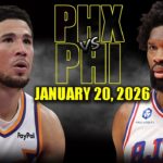 Phoenix Suns vs Philadelphia 76ers Full Game Highlights – January 20, 2026 | NBA Season