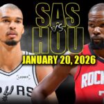 San Antonio Spurs vs Houston Rockets Full Game Highlights – January 20, 2026 | NBA Season