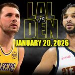 Los Angeles Lakers vs Denver Nuggets Full Game Highlights – January 20, 2026 | NBA Season