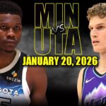 Minnesota Timberwolves vs Utah Jazz Full Game Highlights – January 20, 2026 | NBA Season