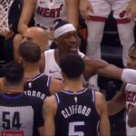 Bam Adebayo steps in as DeMar DeRozan and Russell Westbrook have words for Heat