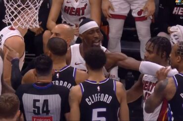 Bam Adebayo steps in as DeMar DeRozan and Russell Westbrook have words for Heat