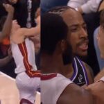 DeMar DeRozan flagrant on Pelle Larsson and tells him to do something about it 😳