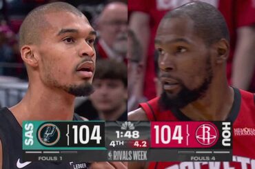 Final 5:04 WILD ENDING Spurs at Rockets 👀 | January 20, 2026