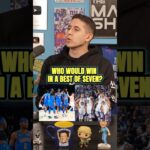 WHO WOULD WIN IN THE BEST OF 7 SERIES? THE '25 THUNDER OR THE '16 WARRIORS? #shorts #basketball #nba