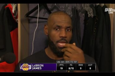 "That's the greatest game I’ve ever played in" - LeBron POSTGAME INTERVIEW | Lakers 115-107 Nuggets