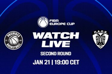 Second Round | BC Prievidza v PAOK BC  | Full Basketball Game | FIBA Europe Cup 2025-26