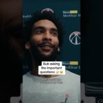 Bub Carrington's playing reporter 🤣 #wizards #interview #nba #funnyvideo