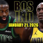 Boston Celtics vs Indiana Pacers Full Game Highlights – January 21, 2026 | NBA Season