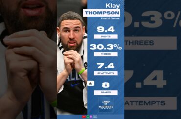 Klay Thompson's last 25 games for the Dallas Mavericks have been encouraging