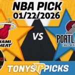 Miami Heat vs Portland Trail Blazers Pick 1/22/26 NBA Pick Prediction