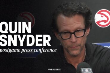 Hawks vs. Grizzlies Postgame Press Conference: Quin Snyder
