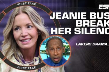 LAKERS DRAMA 👀 Stephen A. reacts to Jeanie Buss’ comments on LeBron James | First Take