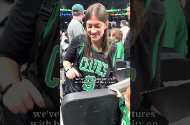 Derrick met one of his biggest fans 💚 #derrickwhite #nba #celtics #shorts