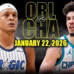 Orlando Magic vs Charlotte Hornets Full Game Highlights – January 22, 2026 | NBA Season