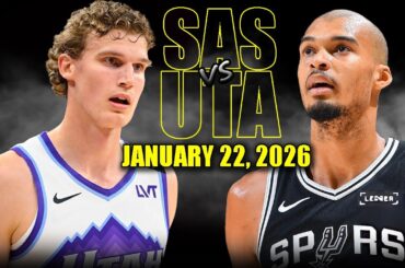 San Antonio Spurs vs Utah Jazz Full Game Highlights – January 22, 2026 | NBA Season
