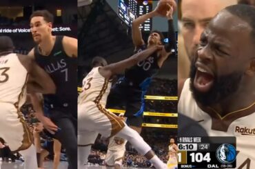 Draymond Green has 2 hard fouls in 30 seconds on Mavs and was heated with refs